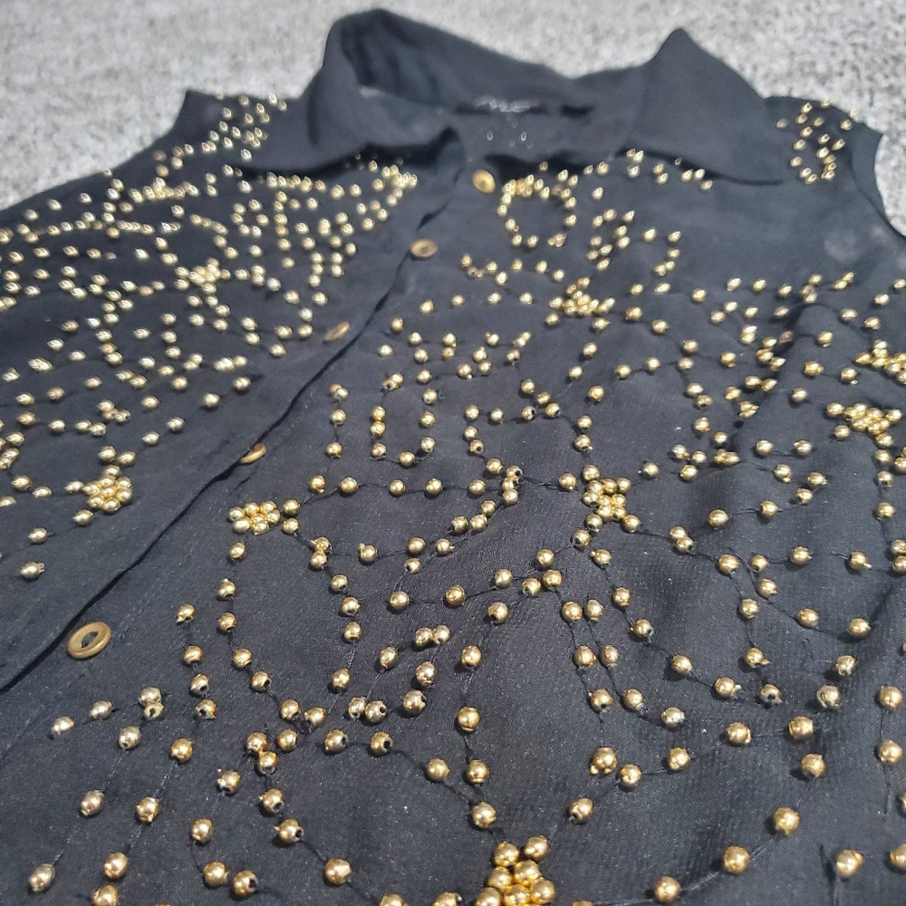 Sheer button blouse - Picture 4 of 6